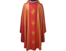 Casulla en cuatro colores | Bordados Cruz rojo