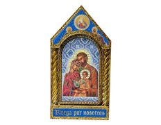 Cuadro icono bizantino de la Sagrada Familia