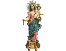 Virgen del Rosario en pasta madera