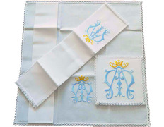 Conjunto paños Altar | Palia, Purificador, Manutergio Corporal Conjunto paños Altar | Palia, Purificador, Manutergio Corporal