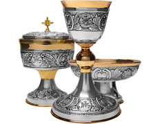 Conjunto de Cáliz, Copón y Patena JHS