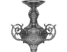 Juego de dos ciriales para procesión plateado