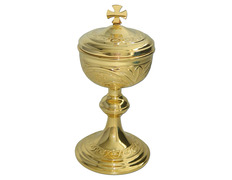 Copón de plata de ley con baño de oro