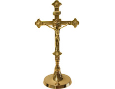 Crucifijo de sobremesa fabricado en bronce