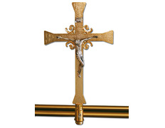Añadir a la cesta Cruz parroquial de fundición con baño dorado Cruz parroquial de fundición con baño dorado