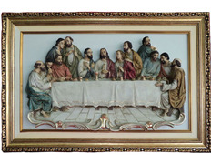 Añadir a la cesta Cuadro de la Última Cena con imágenes en relieve Cuadro de la Última Cena con imágenes en relieve