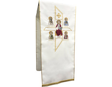 Añadir a la cesta Cubre ambón | Bordado Pantocrátor y Cuatro Evangelistas beige Cubre ambón | Bordado Pantocrátor y Cuatro Evangelistas beige
