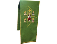 Añadir a la cesta Cubre ambón | Bordado Pantocrátor y Cuatro Evangelistas verde Cubre ambón | Bordado Pantocrátor y Cuatro Evangelistas verde