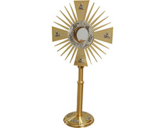 Custodia con uvas y trigo cincelados