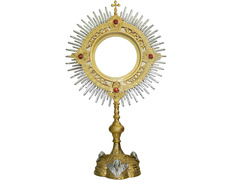 Custodia de bronce con baño de oro para forma de 20 cm.