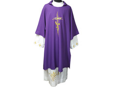 Dalmática en los cuatro colores litúrgicos morado