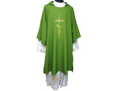 Dalmática en los cuatro colores litúrgicos verde