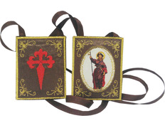 Escapulario de Santiago Apóstol | 6 x 5 cm.