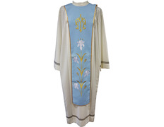 Escapulario para casulla con bordado mariano