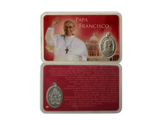 Añadir a la cesta Estampa Papa Francisco con saludo y medalla Estampa Papa Francisco con saludo y medalla