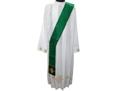 Añadir a la cesta Estola de diácono de damasco y terciopelo verde Estola de diácono de damasco y terciopelo verde
