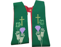 Añadir a la cesta Estolón reversible con Cruz de Jerusalén rojo / verde Estolón reversible con Cruz de Jerusalén rojo / verde