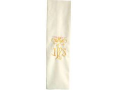 Estolón en los cuatro colores litúrgicos con IHS bordado beige