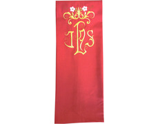 Estolón en los cuatro colores litúrgicos con IHS bordado rojo