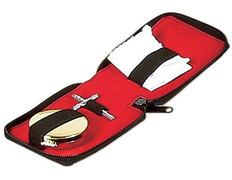 Cartera sacramental con exterior símil piel e interior rojo