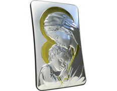 Icono de plata 23,5 cm - Virgen María con Niño