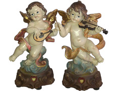 Pareja de imágenes de Ángeles celestiales para Navidad