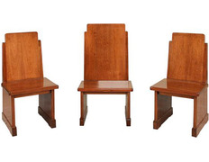 Juego de sedes de madera