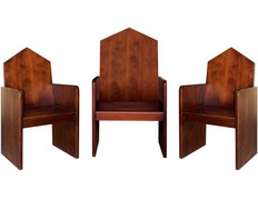 Juego de sedes de madera de cedro