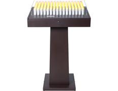 Lampadario electrónico de metal con 128 velas blancas