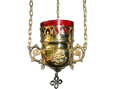 Lámpara del Santísimo para colgar dorado