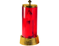 Lámpara del Santísimo eléctrica con vaso rojo