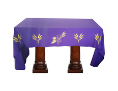 Manteles para mesa de altar con tela de color morado