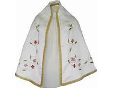 Manto de color blanco para Virgen María