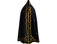 Manto para Virgen de terciopelo con estrellas