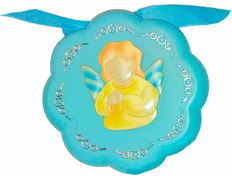 Medalla de cuna - Ángel de la Guarda rezando