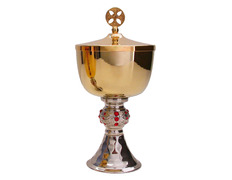 Minicopón de metal bicolor con baño de oro rojo