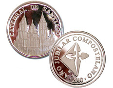 Añadir a la cesta Moneda de plata recuerdo de la Catedral de Santiago Moneda de plata recuerdo de la Catedral de Santiago