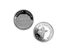 Añadir a la cesta Moneda de plata recuerdo de la Puerta Santa Moneda de plata recuerdo de la Puerta Santa