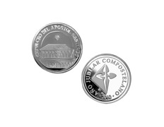 Añadir a la cesta Moneda de plata recuerdo del sepulcro del Apóstol Santiago Moneda de plata recuerdo del sepulcro del Apóstol Santiago