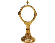 Ostensorio de metal con Cruz