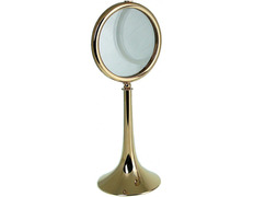 Ostensorio liso de metal dorado