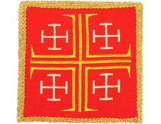 Palia bordado Cruces de Jerusalén | Ornamentos litúrgicos rojo
