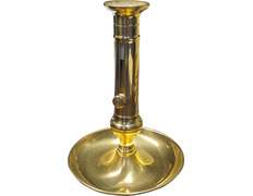 Palmatoria de metal dorado | Portavelas