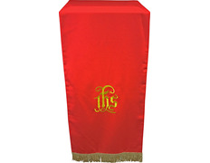 Paño cubre atril con IHS bordado rojo