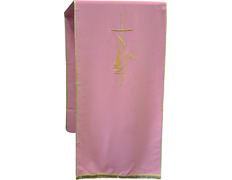 Paño de atril de poliéster con fleco de oro rosa