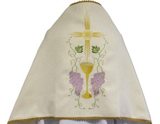 Paño de hombros en poliéster con bordados litúrgicos