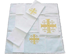 Conjunto paños Altar | Palia, Purificador, Manutergio Corporal Conjunto paños Altar | Palia, Purificador, Manutergio Corporal