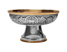 Patena cincelada con baño de oro interior