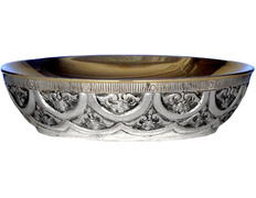 Añadir a la cesta Patena de plata con elementos litúrgicos en relieve Patena de plata con elementos litúrgicos en relieve