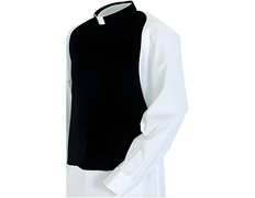 Pecherín negro para sacerdote | Cuello romano